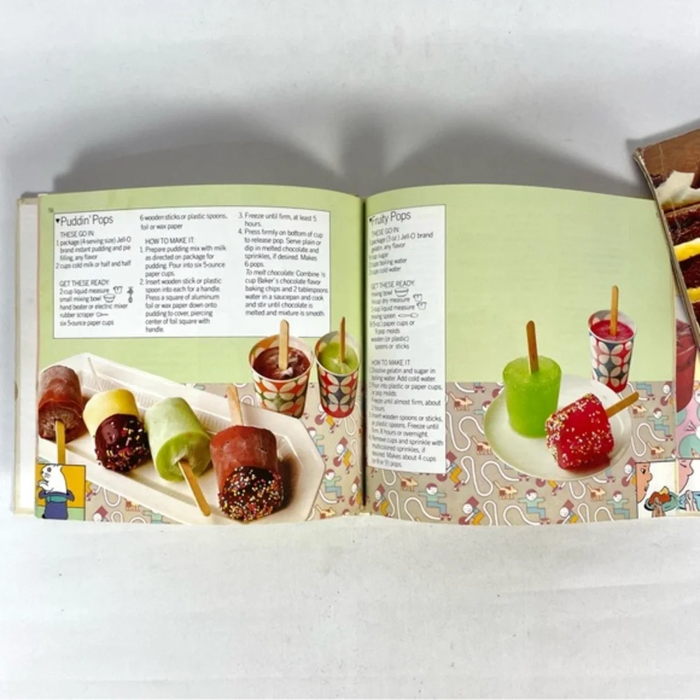 Vintage JELL-O Dessert Cookbook Lot Retro Recipes 1963 1977 Books